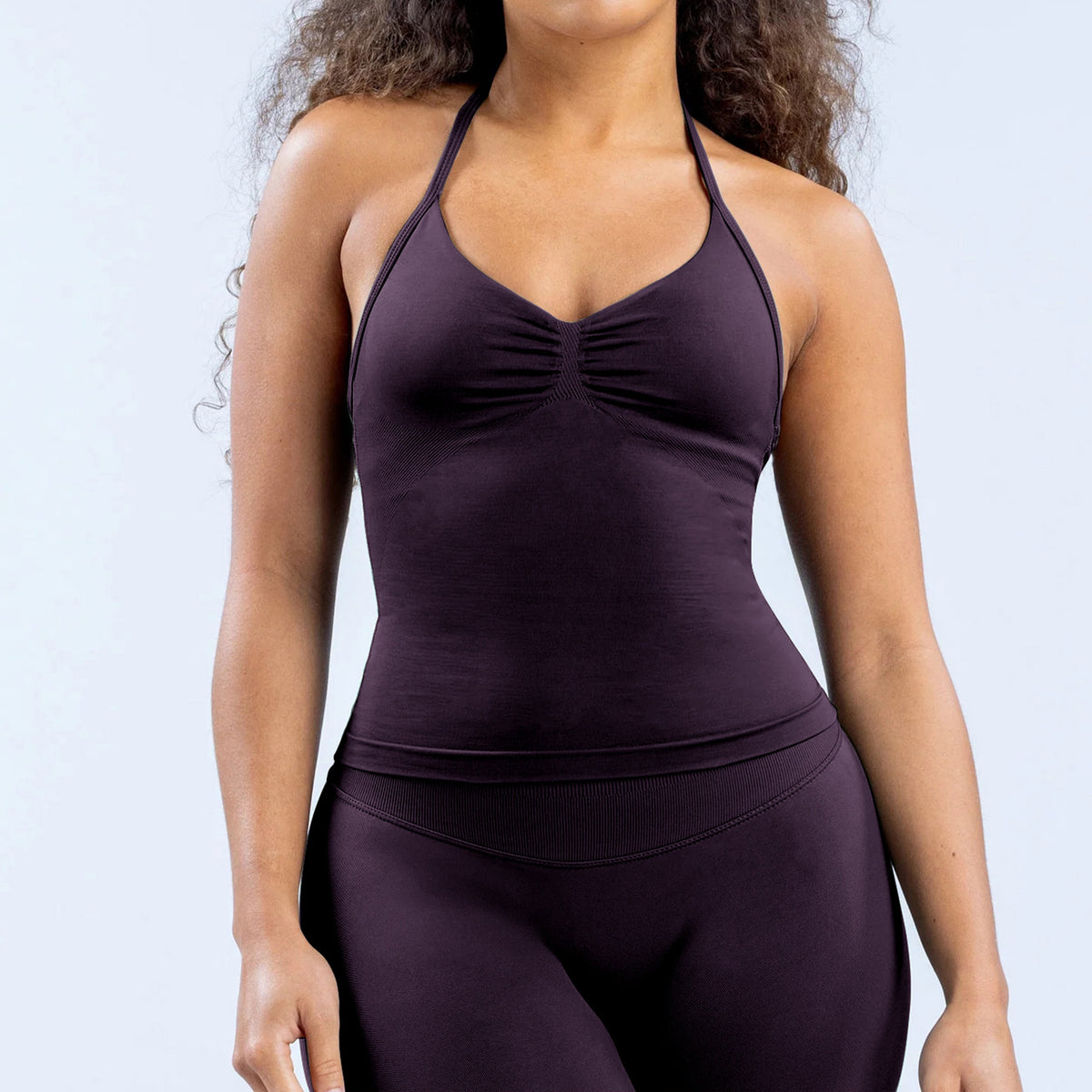 Ruched Seamless Halter Top