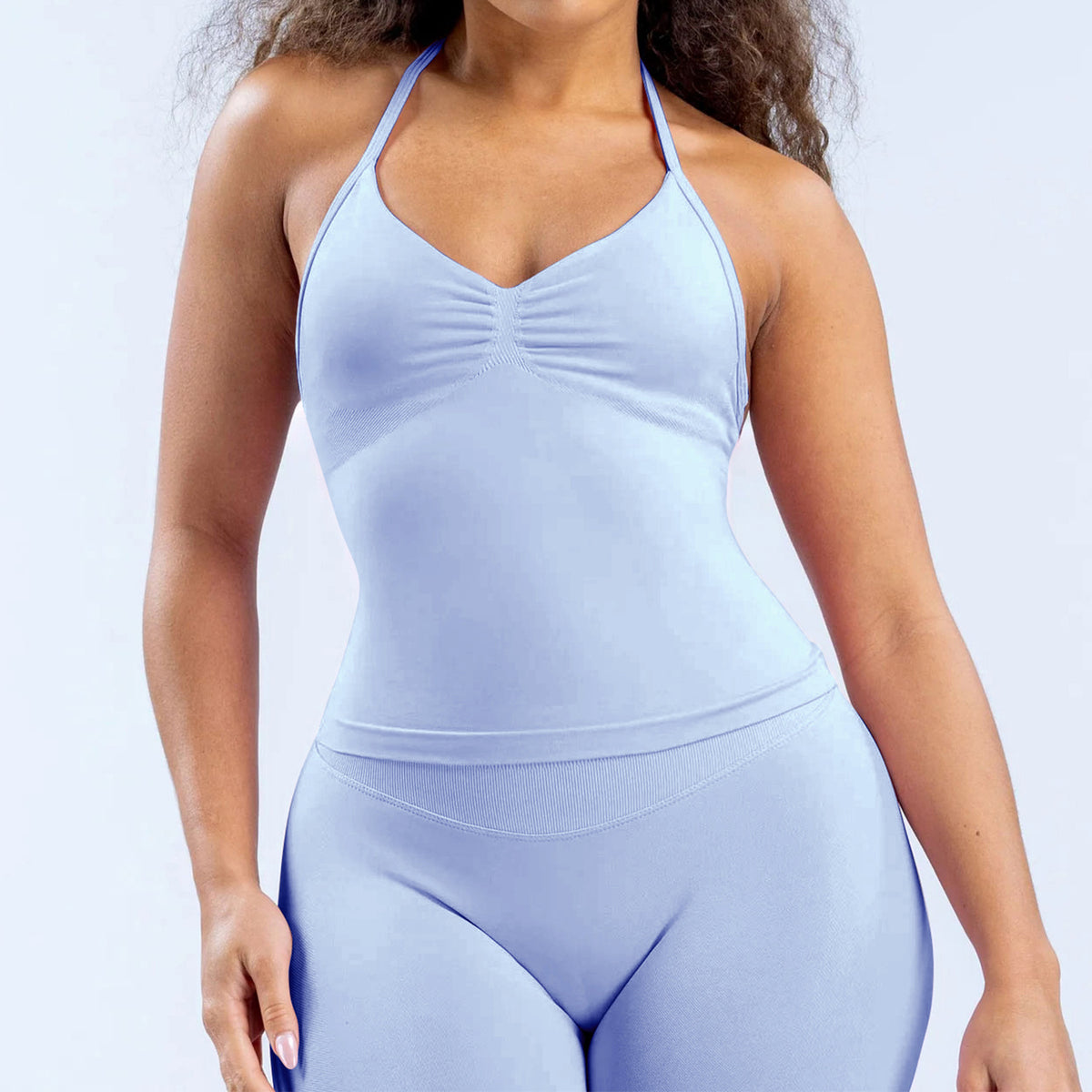 Ruched Seamless Halter Top