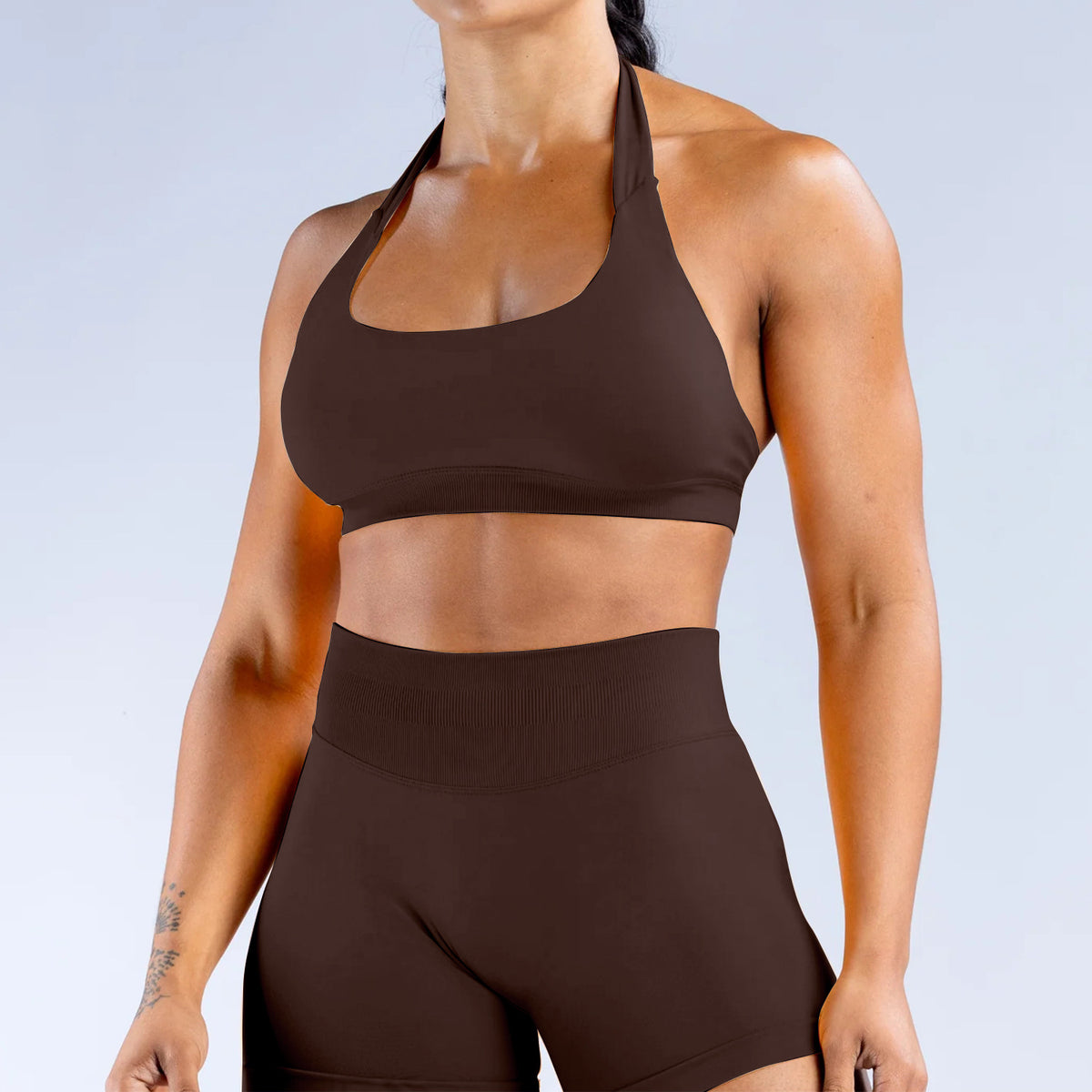 Halter Seamless Sports Bra