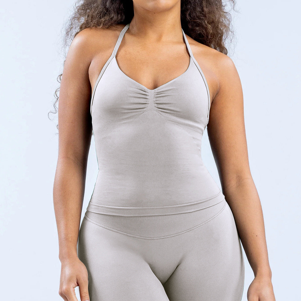 Ruched Seamless Halter Top