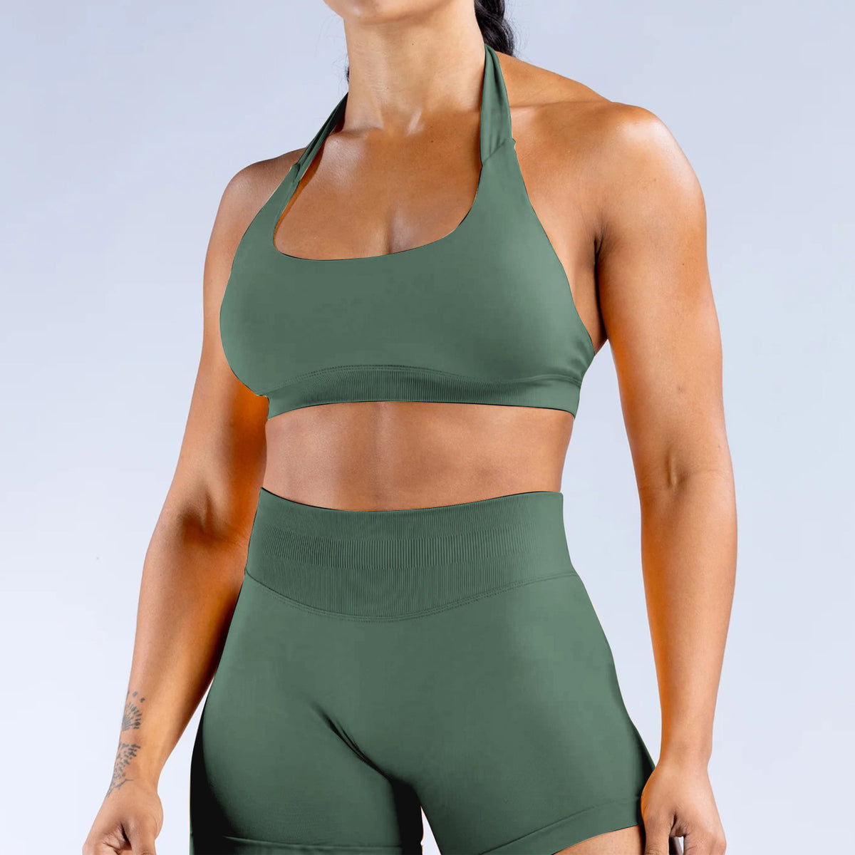 Halter Seamless Sports Bra