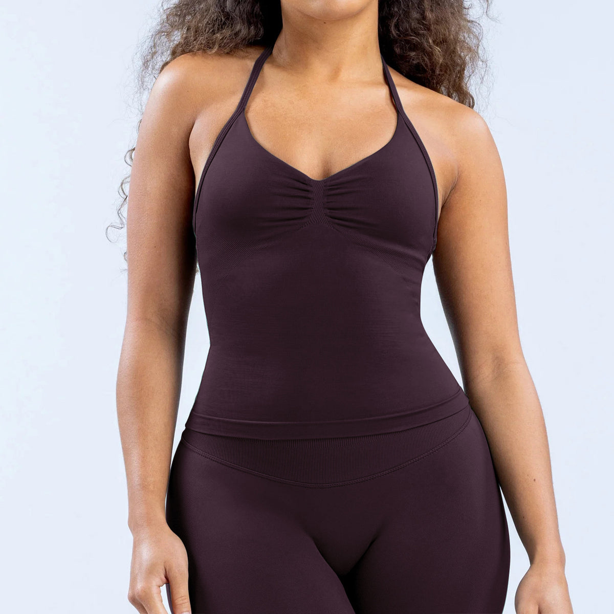 Ruched Seamless Halter Top