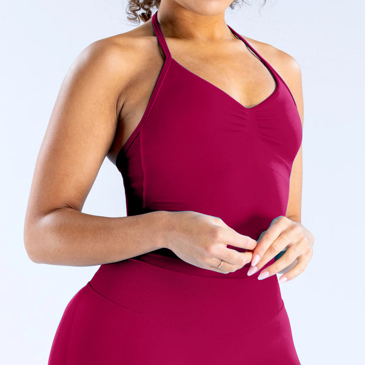 Ruched Seamless Halter Top