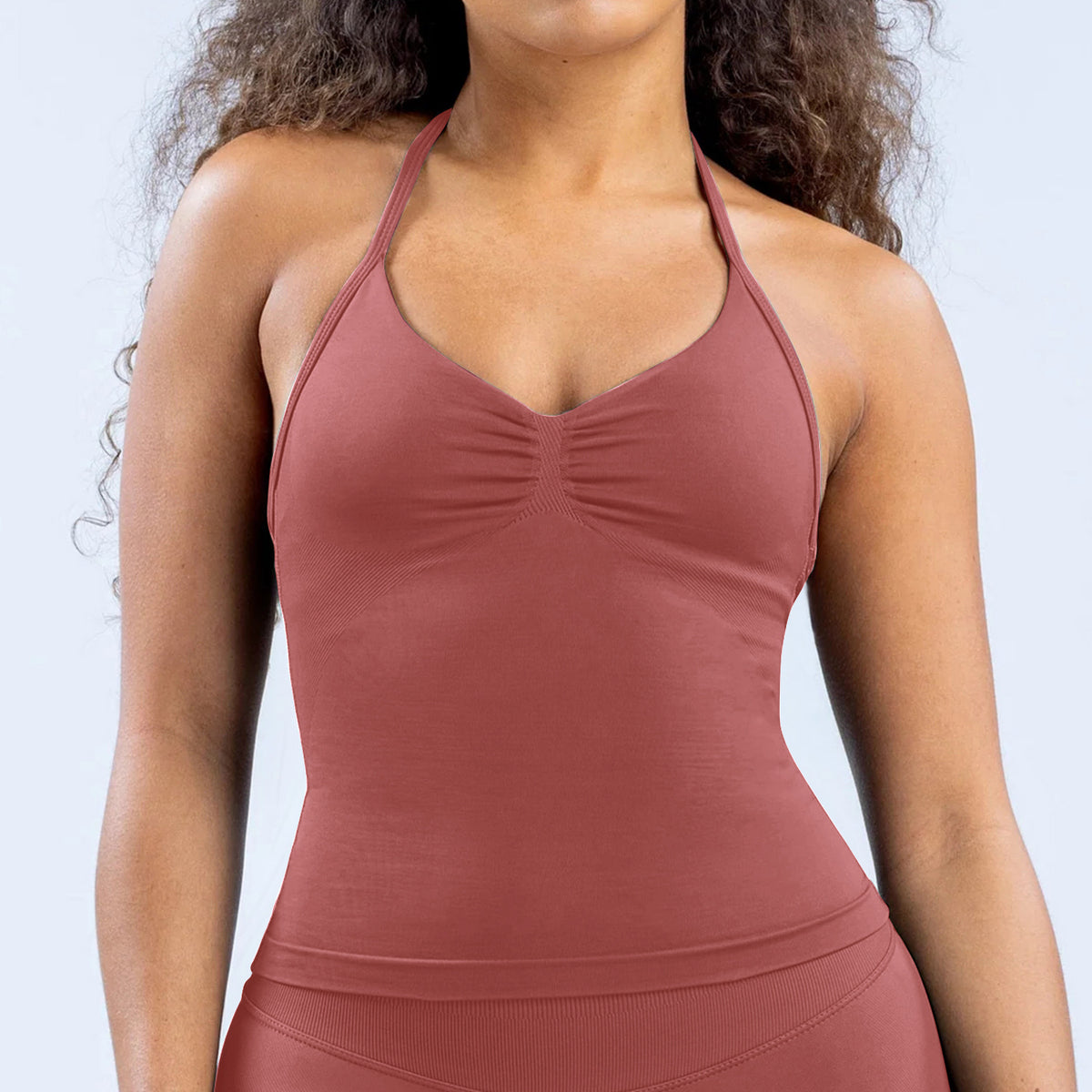 Ruched Seamless Halter Top