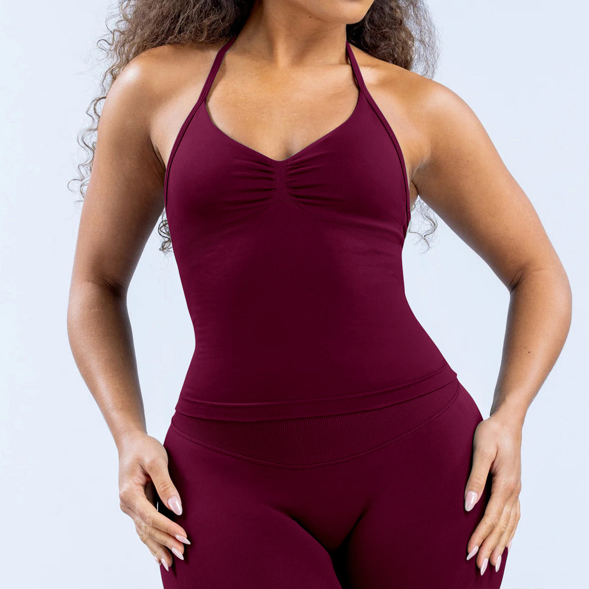 Ruched Seamless Halter Top
